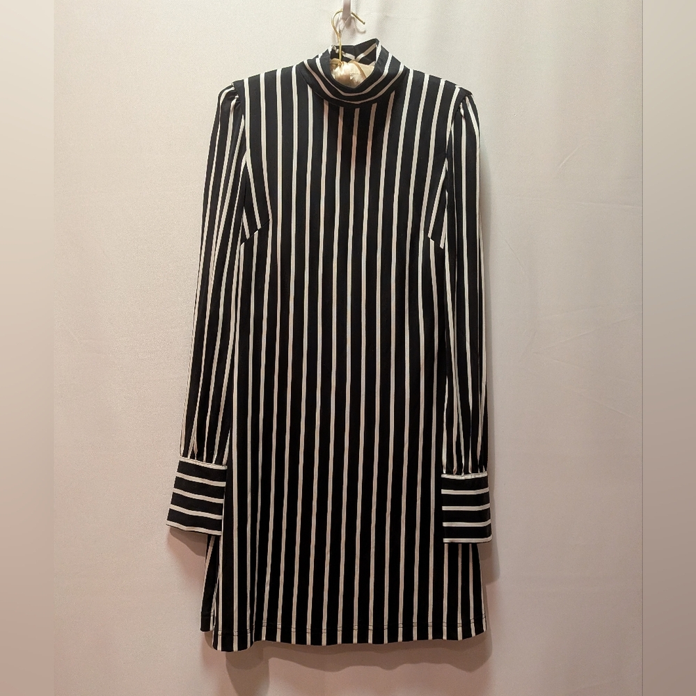 Black and White Striped Dress